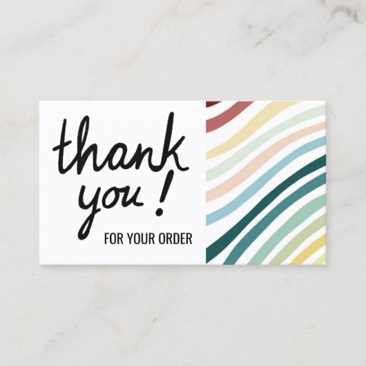 カラフルストライプご注文ショッピング 名刺 (正面)