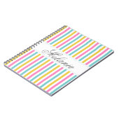 カラフルストライプなパターン名前をカスタムする ノートブック (左側)