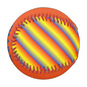 カラフルストライプのカスタム野球 野球ボール (正面左)