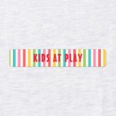 カラフルストライプのカスタムSkinny Iron On ラベル (デザイン1)