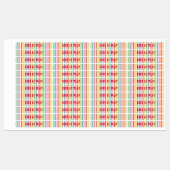 カラフルストライプのカスタムSkinny Iron On ラベル (シート)