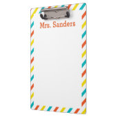 カラフルストライプの先生のクリップボード クリップボード (左)