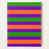 カラフルストライプの可愛い学校先生 プランナー手帳 (裏面)