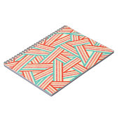 カラフルストライプの抽象芸術 ノートブック (左側)