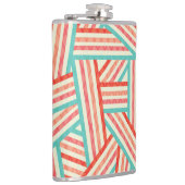 カラフルストライプの抽象芸術 フラスク (右)