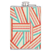 カラフルストライプの抽象芸術 フラスク (裏面)
