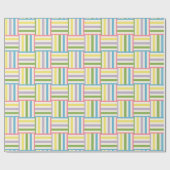 カラフルストライプの文様 ラッピングペーパー (フラット)