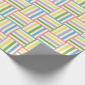 カラフルストライプの文様 ラッピングペーパー (角)