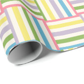 カラフルストライプの文様 ラッピングペーパー (ロールコーナー)