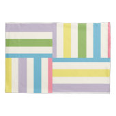 カラフルストライプの文様 枕カバー (裏面)