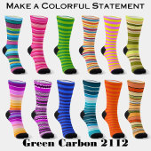 カラフルストライプオレンジ、青、黄、赤、白 ソックス