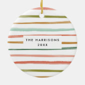 カラフルストライプカスタム セラミックオーナメント (裏面)