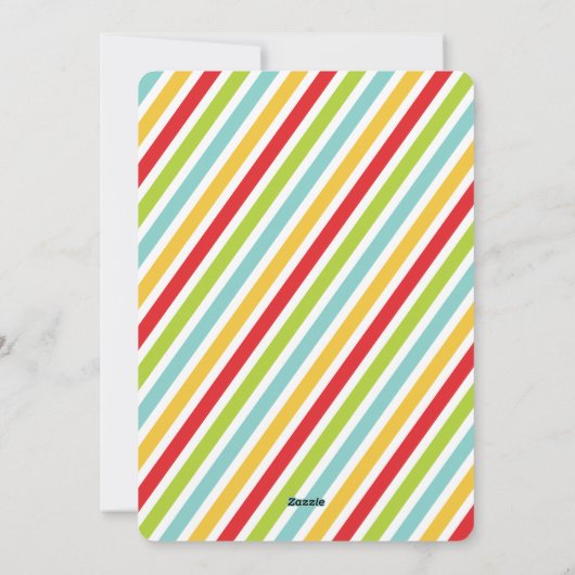 カラフルストライプクリスマス シーズンカード (裏面)