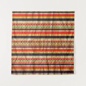 カラフルストライプシームレスパターン タペストリー (正面(横))