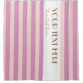 カラフルストライプスタイリッシュシック黄パーソナライズされた色 シャワーカーテン (正面)