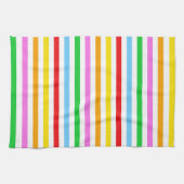 カラフルストライプストライプ、パタストライプのーン キッチンタオル (横)