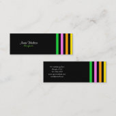 カラフルストライプストライプ、パタストライプのーン スキニー名刺 (正面/裏面)