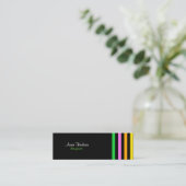 カラフルストライプストライプ、パタストライプのーン スキニー名刺 (スタンド正面)