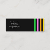 カラフルストライプストライプ、パタストライプのーン スキニー名刺 (裏面)