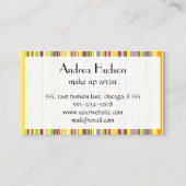 カラフルストライプストライプ、パタストライプのーン 名刺 (裏面)