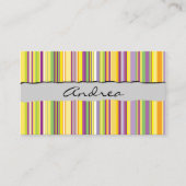 カラフルストライプストライプ、パタストライプのーン 名刺 (正面)