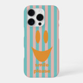 カラフルストライプスマイリーフェイス iPhoneケース (裏面)