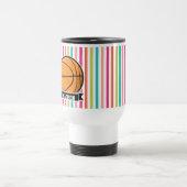 カラフルストライプバスケットボール トラベルマグ (中央)