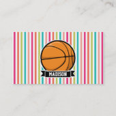 カラフルストライプバスケットボール 名刺 (裏面)