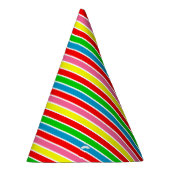 カラフルストライプバースデーパーティーハット パーティーハット (右)