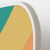 カラフルストライプパステルレインボーカラースクリプト名 ピックルボールラケット (左詳細)