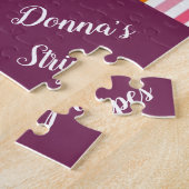 カラフルストライプパズルデイジー ジグソーパズル (側面)