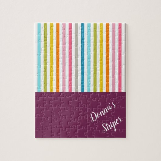 カラフルストライプパズルデイジー ジグソーパズル (縦)