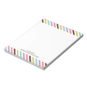 カラフルストライプパターパーソナライズされたン ノートパッド (回転)