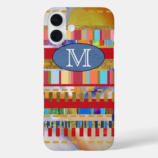 カラフルストライプパターパーソナライズされたン Case-Mate iPhoneケース (裏面)