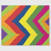 カラフルストライプパターンの矢印 ラッピングペーパー (フラット)