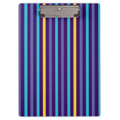 カラフルストライプパターン新学期 クリップボード (正面)
