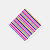 カラフルストライプパターン鮮明パーティー スタンダードカクテルナプキン (角)