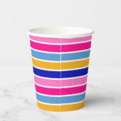 カラフルストライプパターン鮮明パーティー 紙コップ (右)