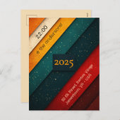 カラフルストライプパーティー シーズンポストカード (正面/裏面)