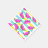 カラフルストライプピンクスイカ模様 スタンダードカクテルナプキン (角)