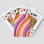 カラフルストライプピンクパープルプライドレズビアン国旗 トランプ (裏面)