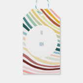 カラフルストライプミニマルカスタムラインボー ギフトタグ (裏面)