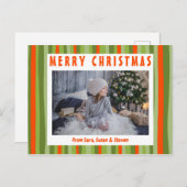 カラフルストライプミニマルカスタム主義PHOTO休日 ポストカード (正面/裏面)