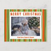 カラフルストライプミニマルカスタム主義PHOTO休日 ポストカード (正面)