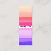 カラフルストライプミニマルカッコいい スキニー名刺 (正面)