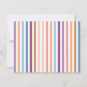 カラフルストライプモダン文具ノートカード ノートカード (裏面)