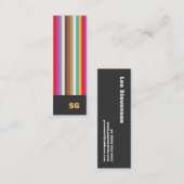 カラフルストライプモノグラムミニ スキニー名刺 (正面/裏面)