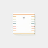 カラフルストライプモノグラム ポストイット (正面)