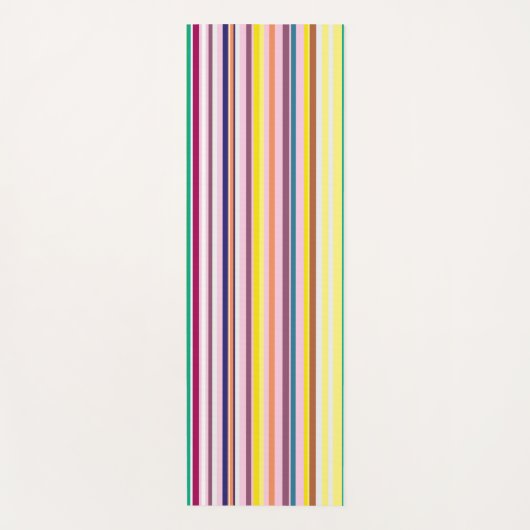 カラフルストライプヨガマット ヨガマット (正面)