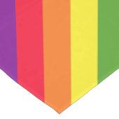 カラフルストライプレインボー色（斜め） ミディアムテーブルランナー (コーナー)